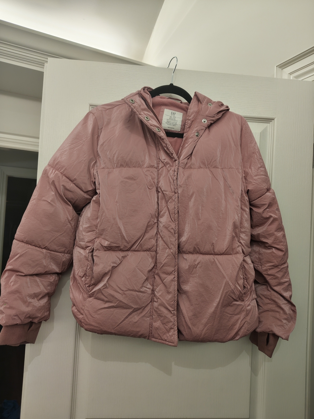 Gap Kids Pink Puffer Jacket with Hood